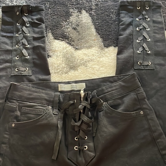 Topshop Jamie Corset Black Jeans Size 30w - Picture 5 of 6